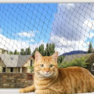Cat Balcony Rail Net Cat Anti-Fall Netting Pet Balcony Mesh Fence Net Dog Fence Nets Black Nylon Pets Anti-Fall Mesh Fence, 10 x 20ft
