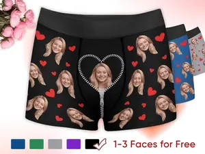 custom face boxers, Custom Photo Boxer Briefs, Personalized Men Underwear with Face,Personalized Anniversary Valentine's Day Gift for Him BF