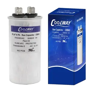 35 uF 35 MFD ±5% 370V or 440V Run Start ac Capacitor for ac CBB65r CBB65b and 370 440 Volt vac Air Conditioner Capacitor for Fan Motor Start or Heat Pump, Pool Pump and Condenser Straight