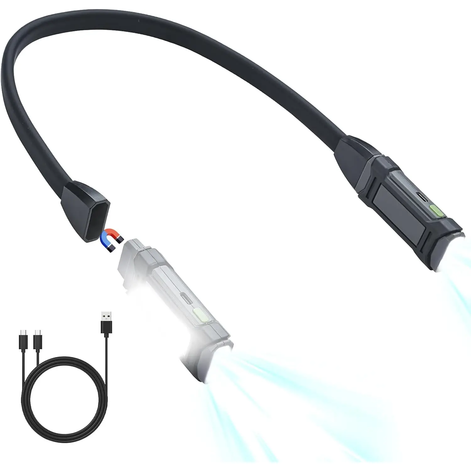 Neck Light Me, Led Neck Light for Reading, Detachable Flexible Around Neck Flashlight for Work Craft,Grill,Repai,Camping and Emergency