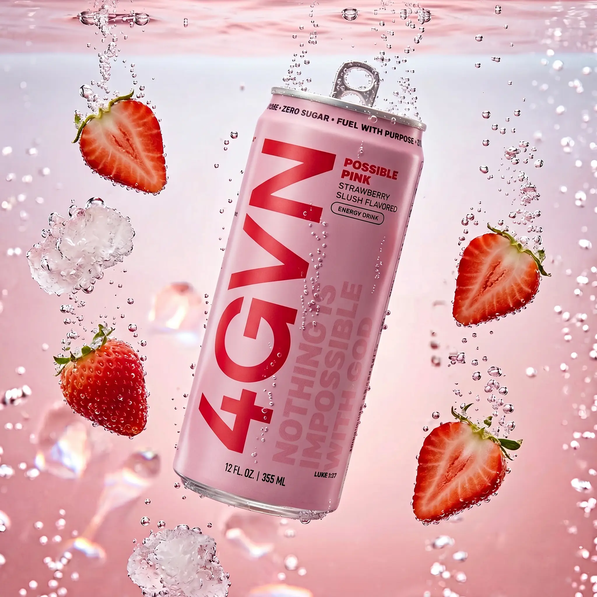 Possible Pink - Strawberry Slush 4GVN Energy Drink | Zero Sugar | 200mg Caffeine