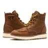 ROCKROOSTER Magnolia Sided Zip Soft Toe  Wedge Work Boots for Men Footwear Walking Shoes Comfort Leather Lace Up  Boy Closed Bota