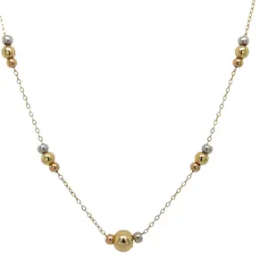 Tricolor Bead Necklace