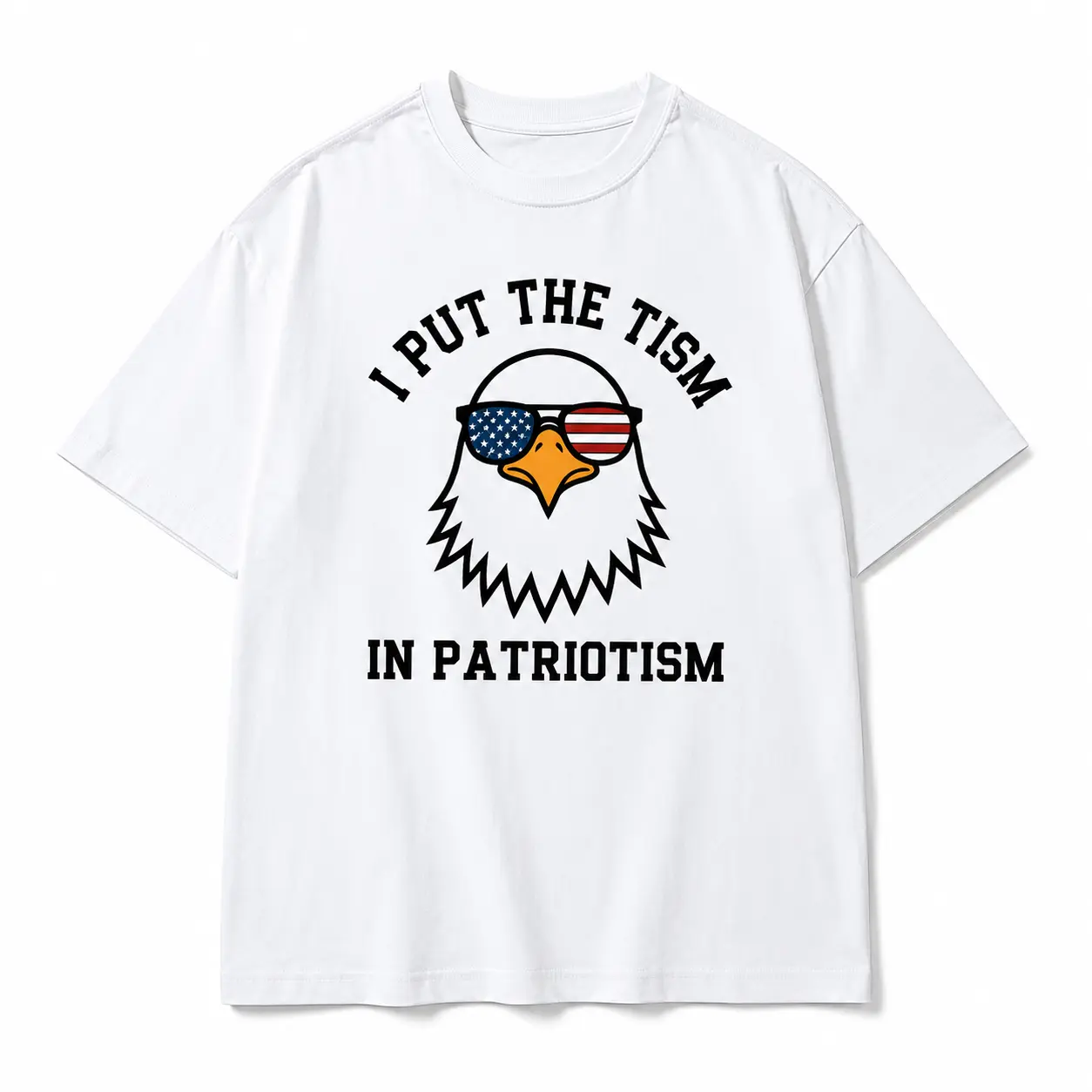 Unisex Round Neck Athletic Eagle Sports T-Shirt - Patriotic Eagle Design, Top-Quality Comfortable Casual Printed Top, Summer Trendy Streetwear (Sports & Outdoor Clothing)