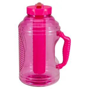 COOL GEAR 2-Pack 80 oz Big Freeze Sports Water Bottle with Freezer Stick and Handle | Hydrating Colored Water Bottle