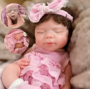 Realistic Full Body Silicone 13" Mouth Opens Reborn Doll with Birth Certificate, Baby Bottle, Clothing, and Diaper