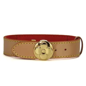 Pre-owned Louis Vuitton Calfskin Small Leather Goods Leather Metal Bracelet M64448