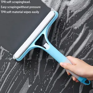 SRH 3-in-1 Glass Cleaning Tool for Home Bathroom Mirror and Windows, Water Wiper Squeegee for Shower and Glass Surfaces stubborn grease
