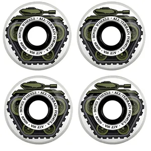 Bones Skateboard Wheels 60mm Tank ATF 80A White All-Terrain Formula