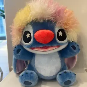 Disney Stitch Mischief Series – Afro Clown No.12 Sitting Plush, Cute Collectible Figure, Soft Stuffed Animal Toy, Perfect Gift for Stitch Fans!