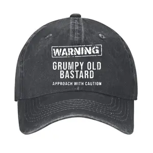 Warning Grumpy Old Bastard Approach With Caution Cap - Best Give for Dad, Gift for Him, Husband's Gift