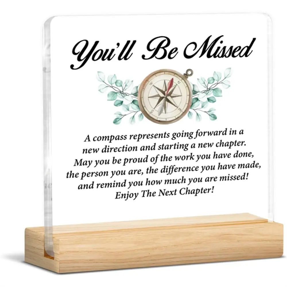 Retirement Gift for Women & Men, Coworkers, Friends, Boss, Mentor, Colleagues, Going Away, Leaving, Retirement Party Decoration, Decorative Plaque, Acrylic Plaque Sign, Acrylic Photo Plaque