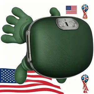 Bionic Heated Neck and Back Massager - Cordless Wireless 4D 4-Head Shiatsu Relaxer, Portable Rechargeable Multi-Prong Device with Simulated Human Hand Deep Tissue Kneading Acupressure (Green)