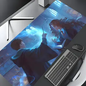Harry Potter Pattern Mouse Pad, Rectangle Gaming Mouse Pad, Office Desk Keyboard Mat for Home Office Desk