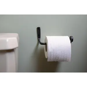 Wall Mounted Toilet Paper Holder - Rustic - Wrought Iron - Amish made