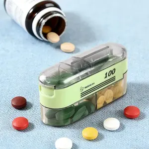 Japanese Medicine Cutter Pill Slicer Quarter Clipper Half Divider Portable Drug Storage Box, Essential Medical Tool Healthcare Aid for Daily Use