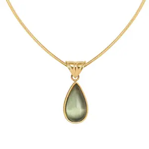 18K Gold Plated Water Drop Necklace - Durable Titanium Steel Material