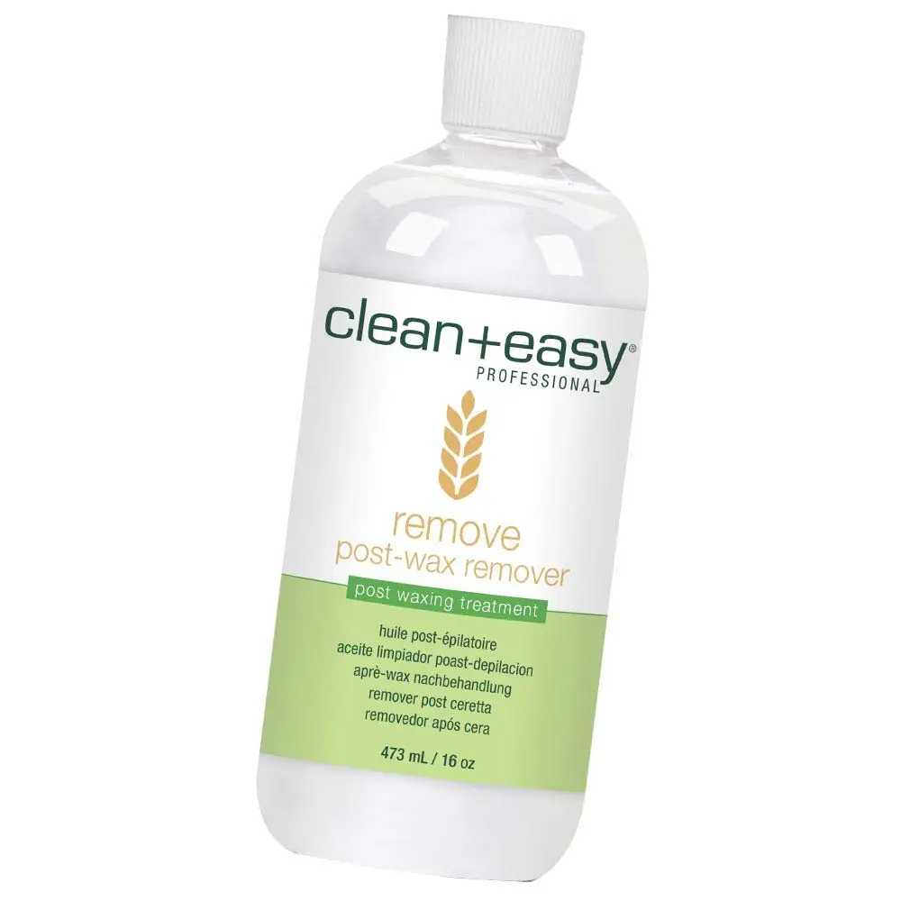Clean & Easy After Wax Remover Oil, Gentle Post-Hair Removal Care with Wheat Germ, Soothes Skin and Removes Residue, 16 fl oz, Mineral Oil, Gentle Waxing, Youth, Hair Removal Waxing, Post-Wax Care