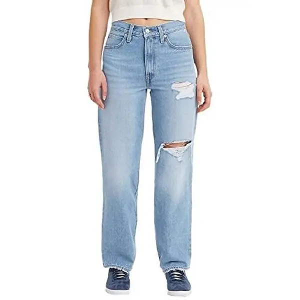 Levi's Women's Mid Rise Straight Leg Relaxed Jeans Loose