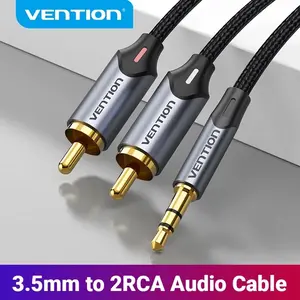 Vention RCA Cable 3.5mm to 2RCA Splitter Jack Audio Cable for Smartphone Amplifier Home Theater 3.5 AUX RCA TV Box Adaptador 0.5m 1m 1.5m 2m 3m 5m