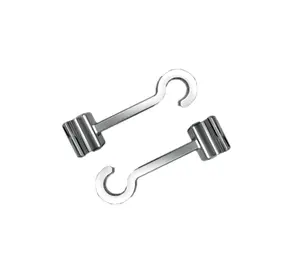 Long Curved Crimpable Hooks right or left 10 pcs