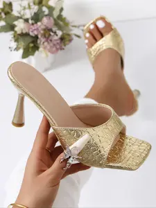 Women's New Solid Color Fashion Comfortable High Heel Shoes, Footwear Simple Comfort Daily Commute Essential High Heeled Sandals