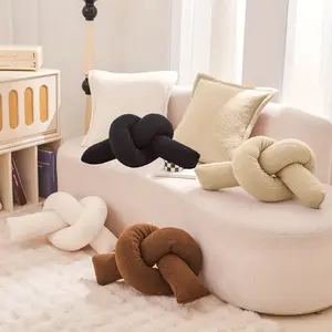 1pc Knot pillow Creative Throw Pillow Cushion Simple Solid Color Nordic style, Sofa, Living room, bedroom, office, decoration. Cute Creative style. Festival gifts.