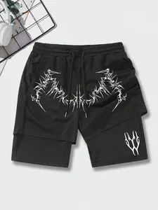 Mesh Two-Piece Gym Shorts, Fitness Shorts, Athletic Shorts, Breathable Summer Wear, Street Style & Functional Design, Perfect for Casual, Lightweight Athletic Shorts