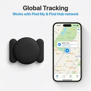 Mini GPS Tracker for Car, Magnetic Portable Tracking Device for Vehicles, No Subscription Required, Dual Compatibility  Works with iOS Find My & Android Tracking Apps, Anti-Lost Key Finder for Peace of Mind, Essential Car Safety Accessories for Men