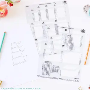 Square Cake Sketching Templates  -  Effortlessly Design Stunning Tiered Cakes, Cake Drawing Templates for cake decorating business clients