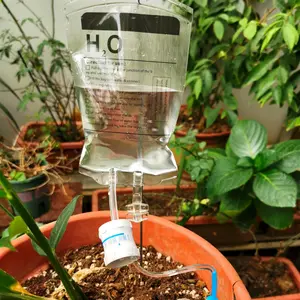 1 set, automatic control drip irrigation for plants and flowers, plant maintenance irrigation water bag, convenient for travel