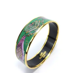 Pre-owned HERMÈS Others Small Leather Goods Hermes Emilel GM Metal Enamel Bracelet