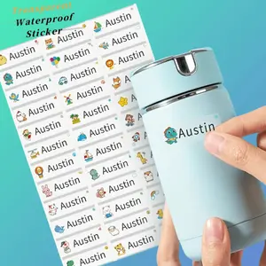 Custom Waterproof Name Labels (33pcs-297pcs), Personalized Stickers In White Or Transparent, Fade-Resistant, Easy To Apply And Remove, Perfect For Water Bottles