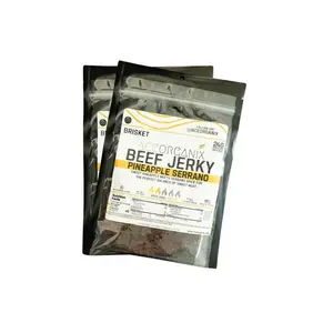 Ace Organix Brisket Beef Jerky High Protein Snack Pineapple Serrano Made in USA 2 Pack Premium Beef Brisket Cuts 15-27g Protein per Bag