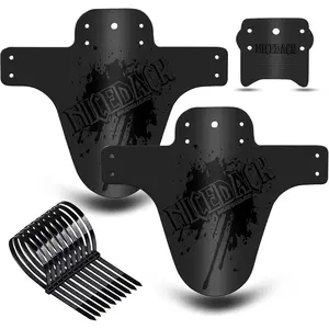 Bike Fender, Adjustable MTB Mud Guard, Front and Rear Compatible Mudguards, Fits 650B 20" 26" 27.5" 29 inch Fat Tire Bikes and All Disc Brake Bicycles