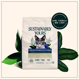 Sustainably Yours Cat Litter Small-Grain Formula 10 lbs Plant-Based Ingredients Exceptional Clumping Eco-Friendly Sustainable Choice