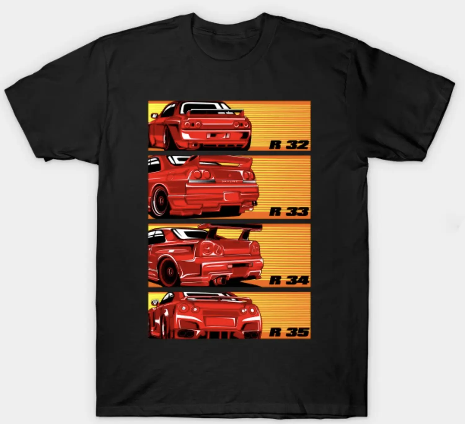 GTR R32 R33 R34 R35 Japanese Car Tee, JDM Streetwear T-shirts Sweatshirt Hoodie, Gift for Car Lovers
