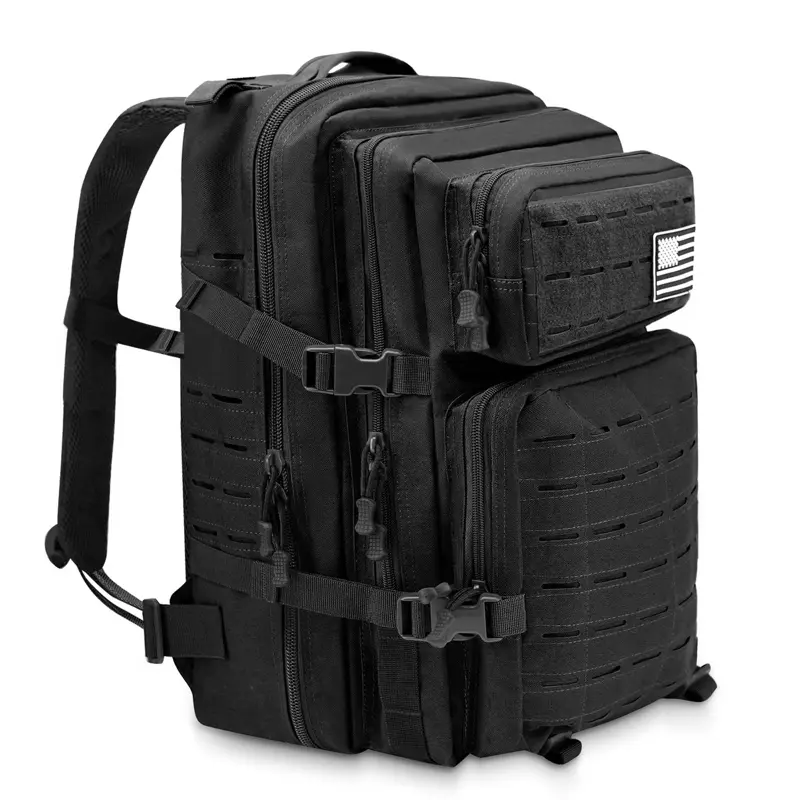 45L Tactical Backpack for Men, Military MOLLE Backpack with Laptop Compartment, Large Capacity Hiking, Travel & Outdoor Backpack