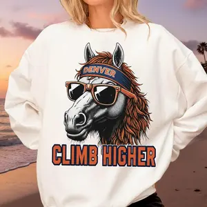 Denver Football Mascot Shirt Sweatshirt Hoodie, Vintage Denver Sweatshirt, Denver Football Tee