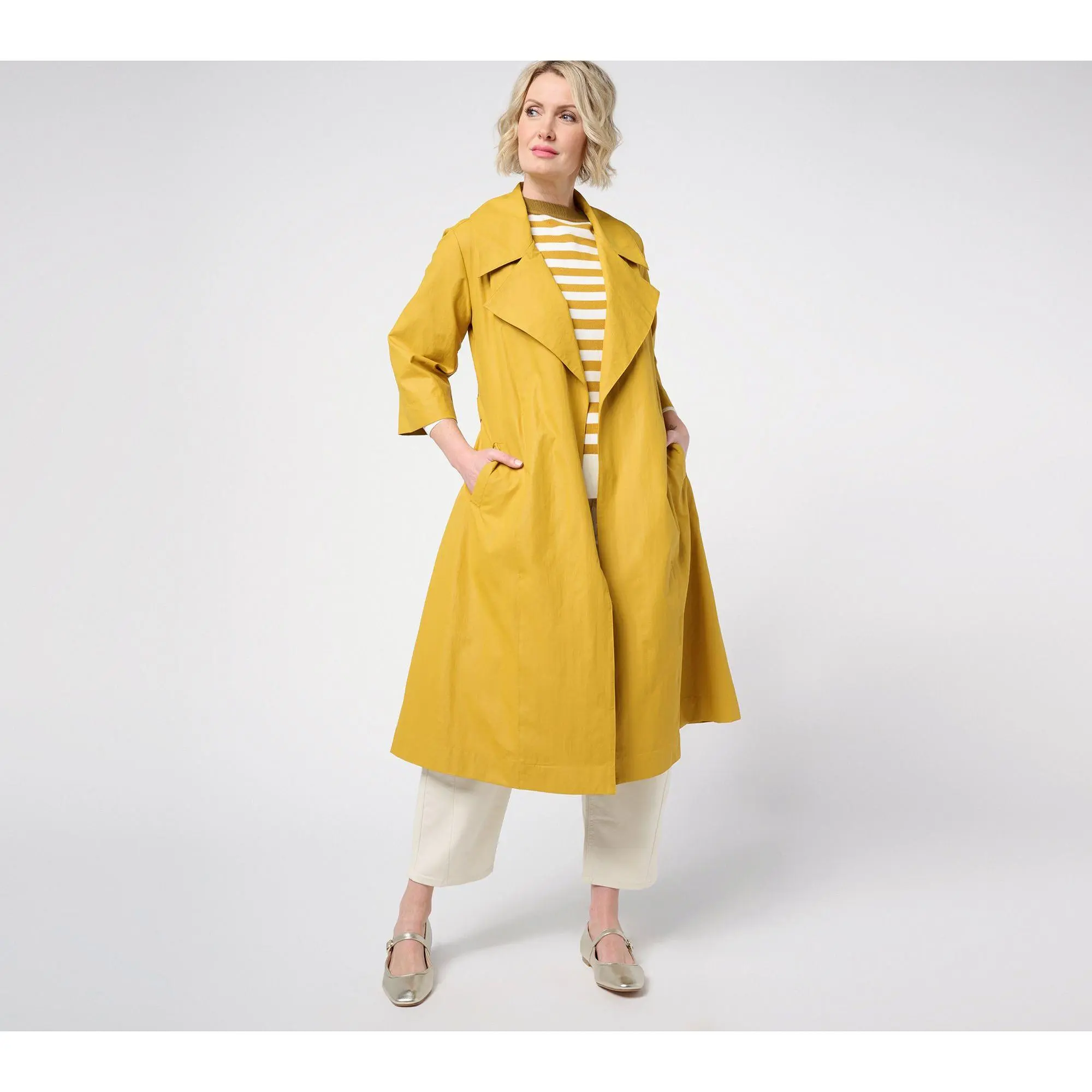 Carla Rockmore Collection Petite Taffetta Trench Coat Carla Rockmore Collection Petite Taffetta Trench Coat