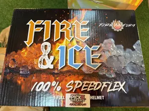 Signed SpeedFlex Football Helmet Fire Factory