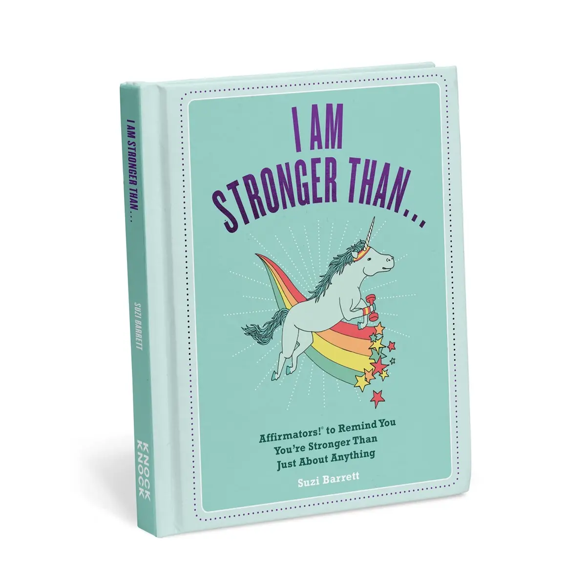Knock Knock I Am Stronger Than... Affirmators! Hard Cover English Self-Help Little Book, 96 Pages, Boosts Self-Esteem, Self-Affirming