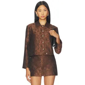 Amanda Uprichard x REVOLVE Preston Jacket in Chocolate Brown