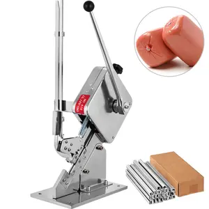 VEVOR U-shape Sausage Clipper Clipping Machine, Manual Sausage Clipper, Portable Clipping Machine with 8000PCS U-shape Clips, for Supermarkets Bakeries Cafe Shops Kitchen Utensils
