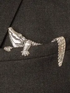 Vintage Gentleman Crocodile Chest Pin, Octopus Shape Animal Design, Suit Brooch Decoration, Versatile Lapel Pin for Coats and Shirts, Accessories, Men Accessories