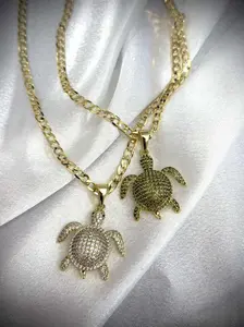 Hermosas Cadenas de tortugas en laminado 14k