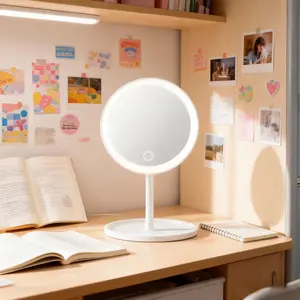 USB Rechargeable LED Makeup Mirror, Modern Style Desktop Vanity Mirror, Portable Travel Mirror, Ideal Gift for Holidays and Birthdays, Led Lighted Mirror, Led Cosmetic Mirror