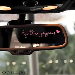 3PCS/SET Hardcore Sweet Confession Style hey there, gorgeous Slogan Suitable for Car Rearview Mirrors, Car Bodies, Personalized Decal for Sweet Confession Culture and Personalized Aesthetics Enthusiasts, Decal for cars