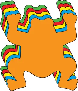 SHAPES ETC. Large Assorted Color Creative Foam Cut-Outs - Frog