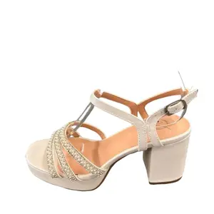 WOMENS BLOCK HEEL WITH PEARL BAND DETAIL WALLI-S